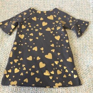🔴 Heart print Bell sleeved dress